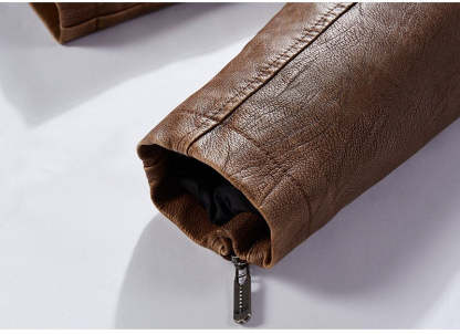 Leather Jacket With Fleece Lining