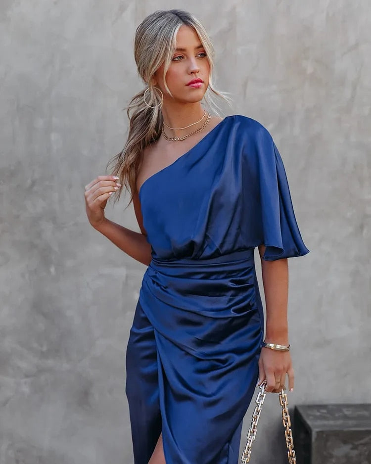 Elegant Draped Cocktail Dress