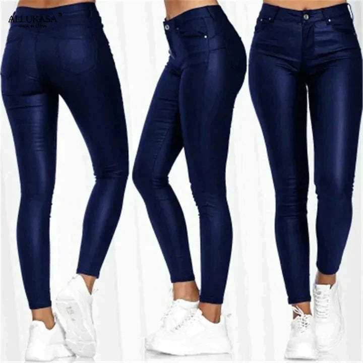Faux Leather Stretch Pants