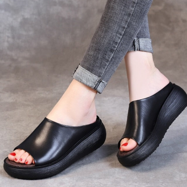 Comfortable Women Leather Summer Sandals