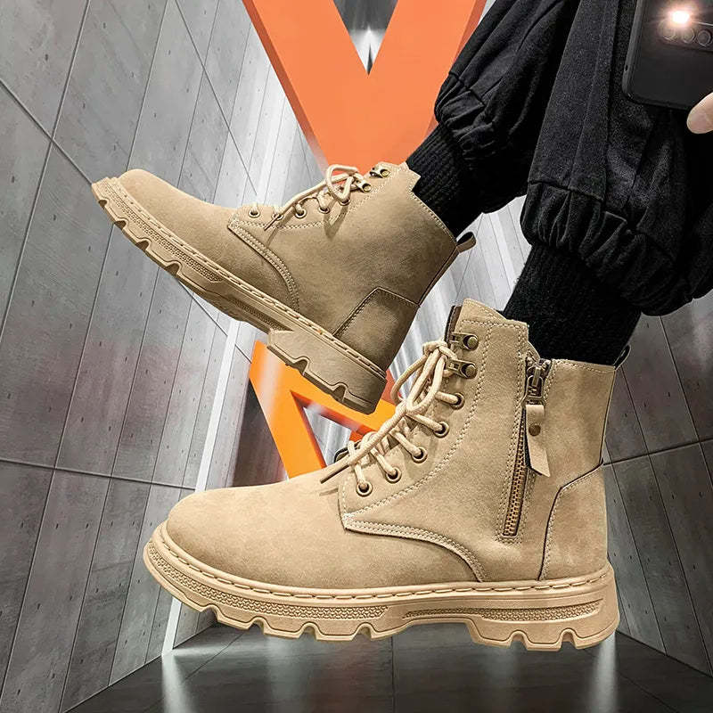 Luxury Motorcycle Outdoor Leather Boots