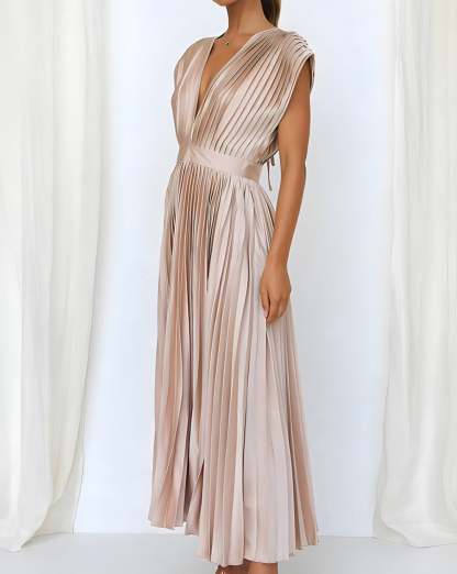 Flowy V-Neck Midi Dress