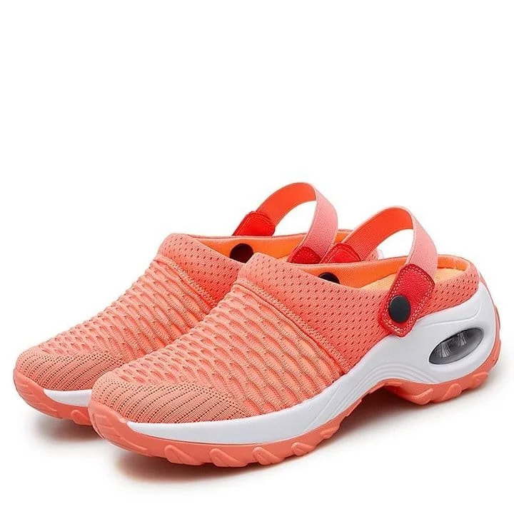 Women's Summer Breathable Mesh Air Cushion Outdoor Walking Slippers Orthopedic Walking Sandals