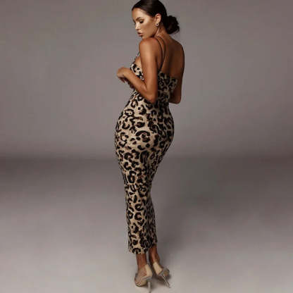  Sexy Animal Print Maxi Dress