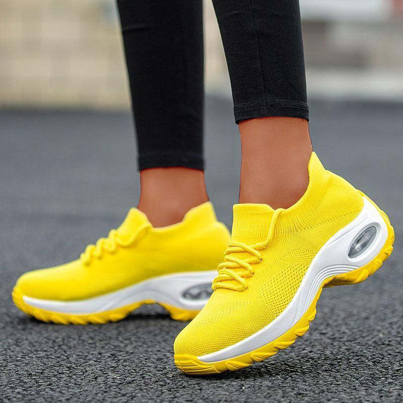 Lace Up Walking Running Shoes Platform Sneakers
