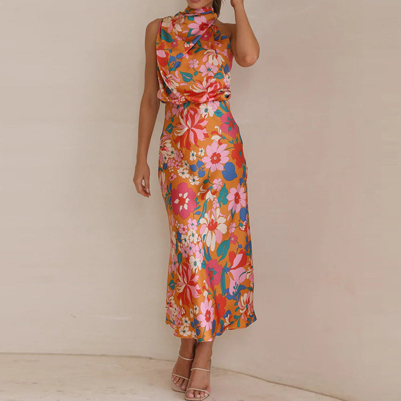 Floral Satin Dress