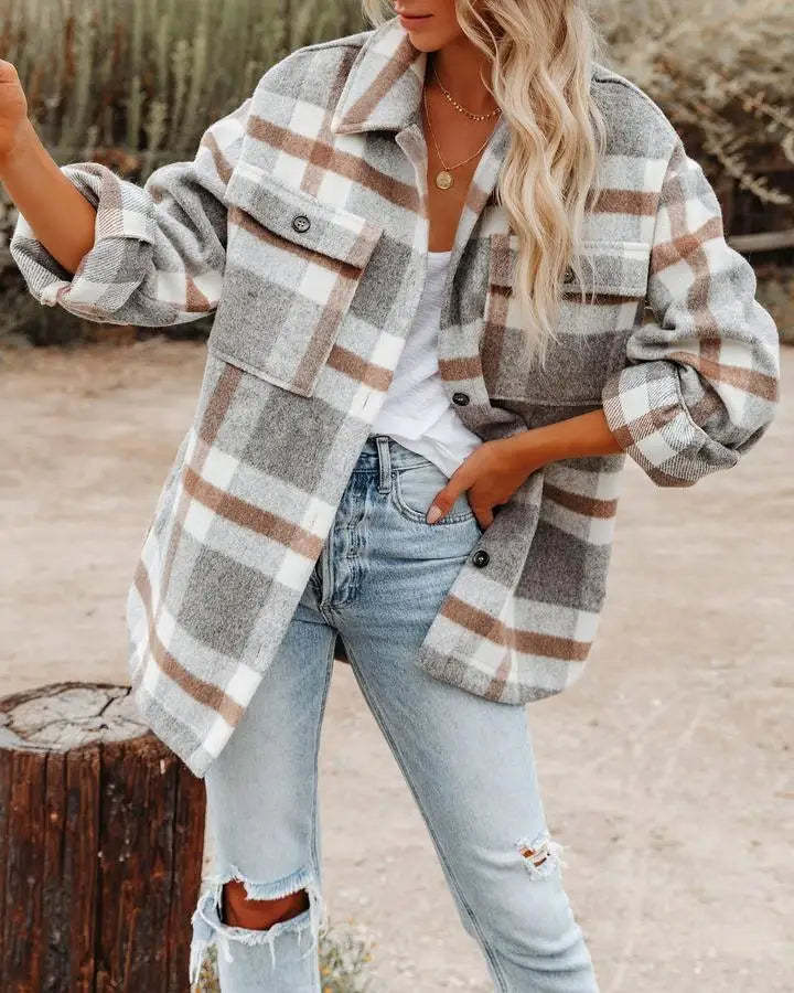 Rustic Plaid Overshirt