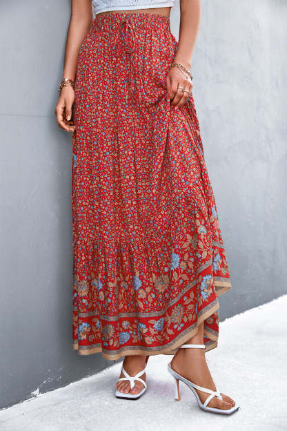 Hemian  Floral Maxi Skirt