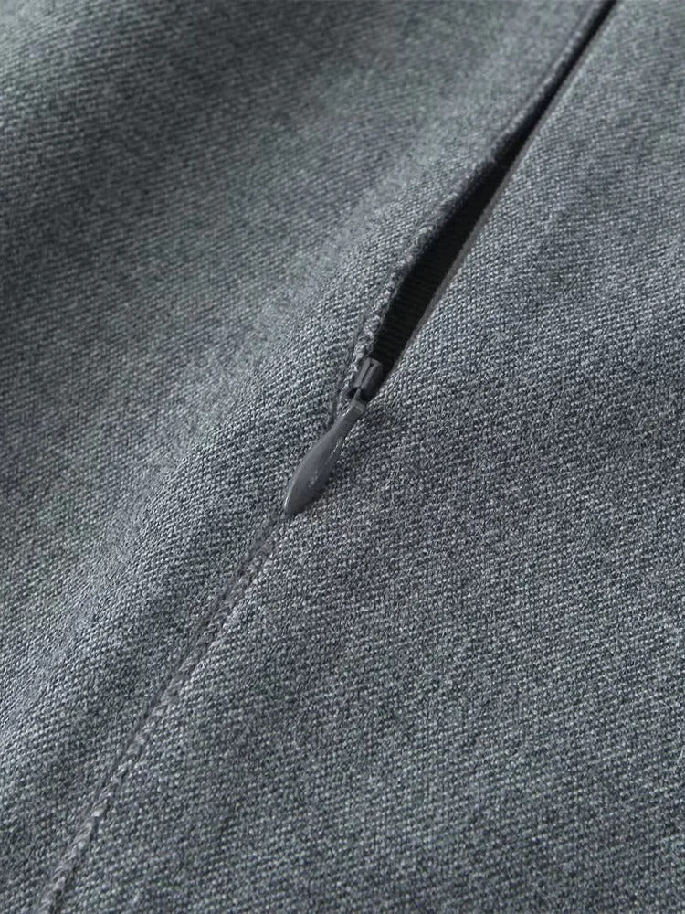 Elegant Charcoal Sleeve Sheath Dress