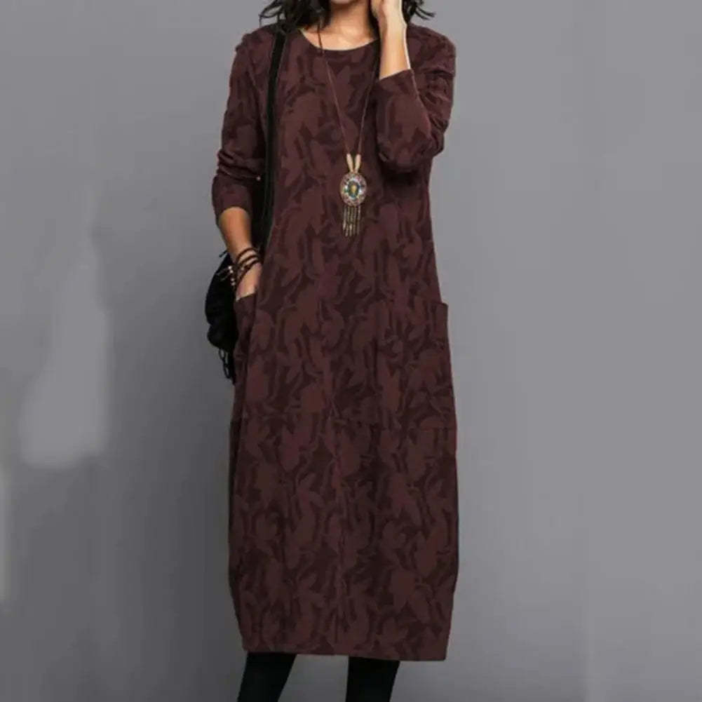 Patterned Midi Dress