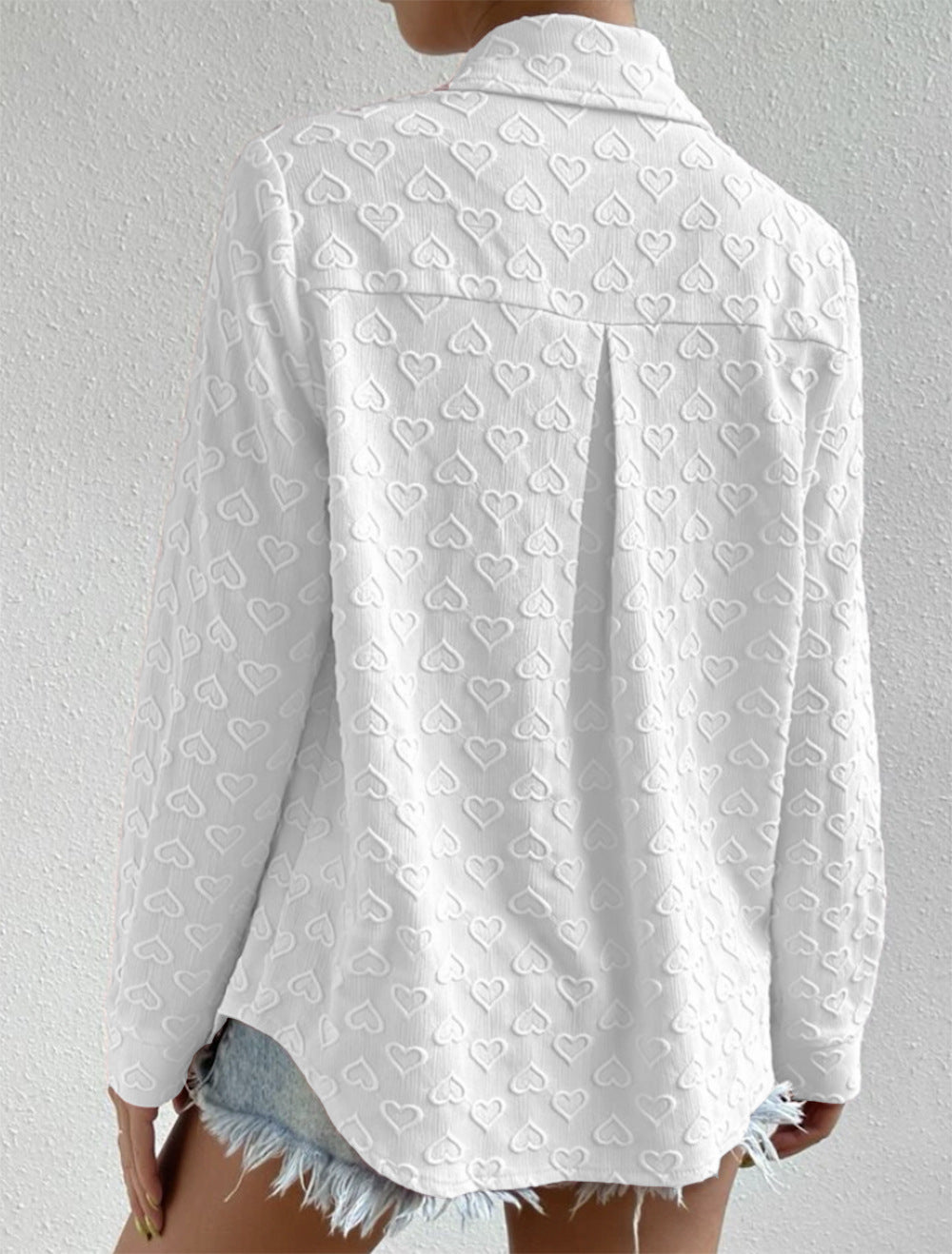 Jacquard Blouse Heart Design