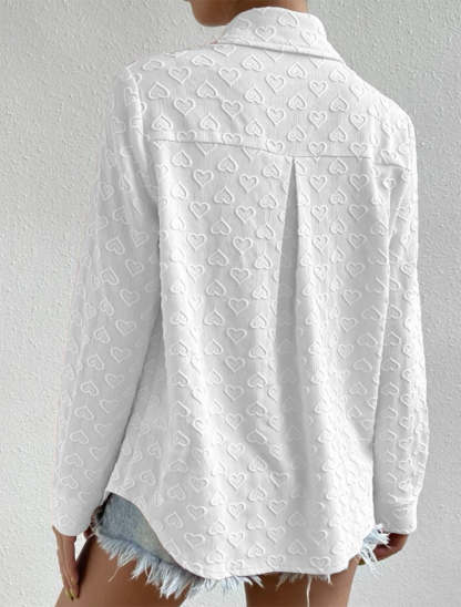 Jacquard Blouse Heart Design
