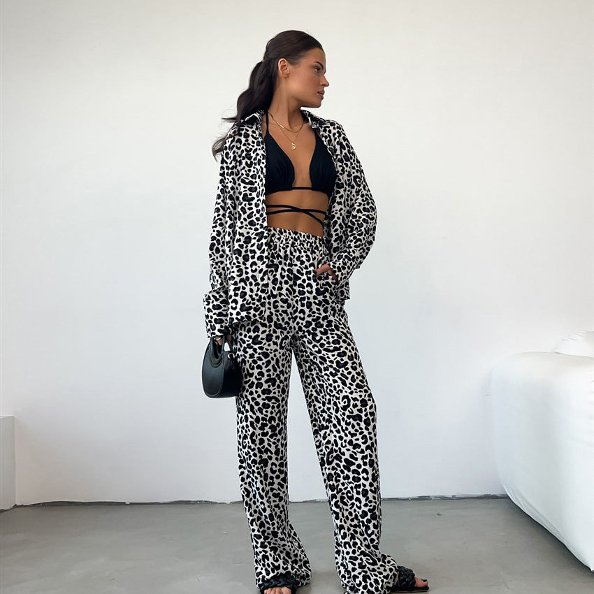 Leopard Print Lounge Set