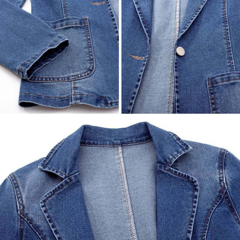 Comfortable Classic Denim Blazer for Women