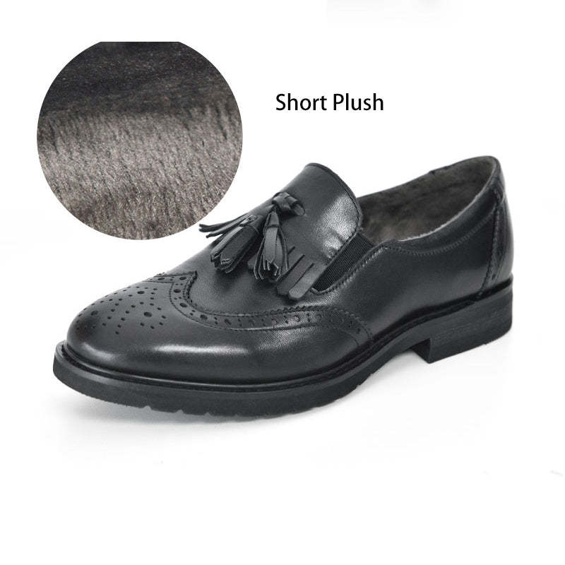 Waxing leather Brogue Loafers Womens Handmade Wingtip Shoes in Black/Coffee/Brown/BrownNew