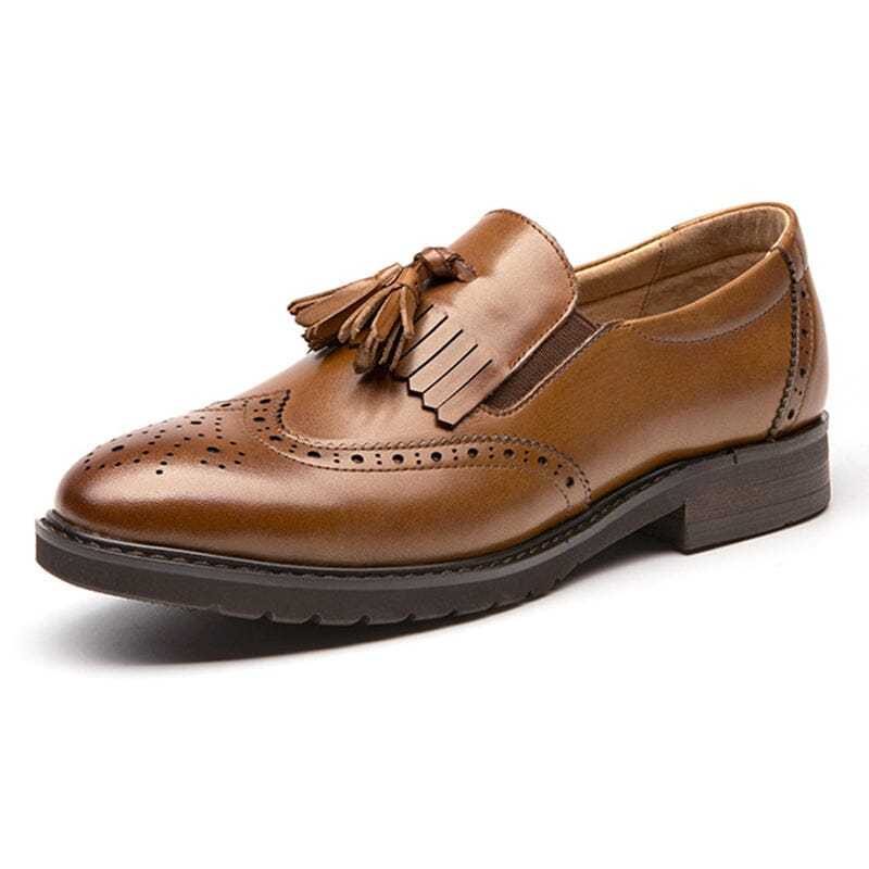 Waxing leather Brogue Loafers Womens Handmade Wingtip Shoes in Black/Coffee/Brown/BrownNew