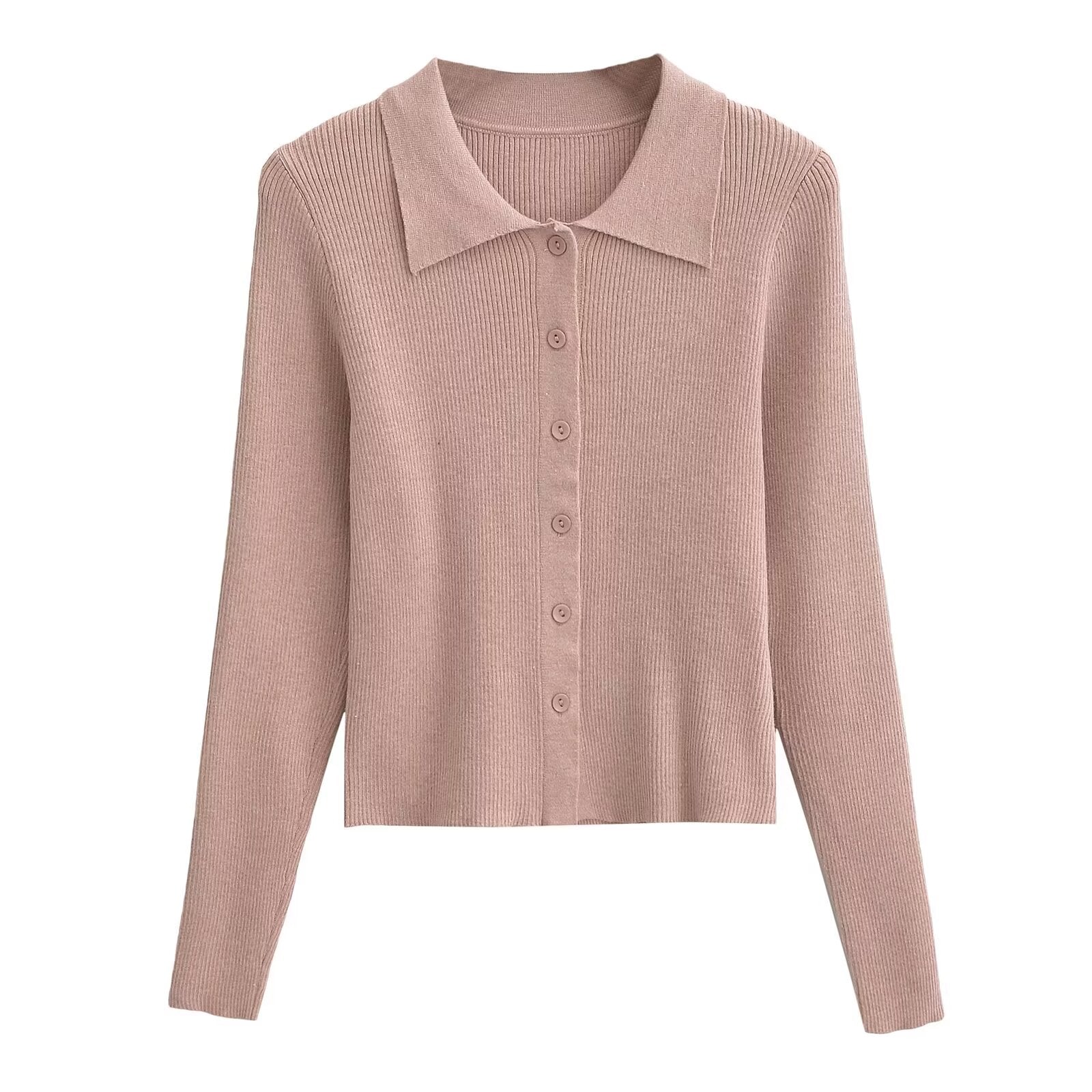 Collared Button-Up Cardigan