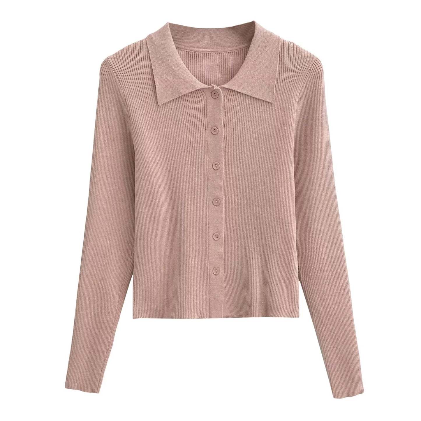 Collared Button-Up Cardigan