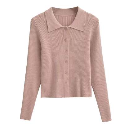 Collared Button-Up Cardigan