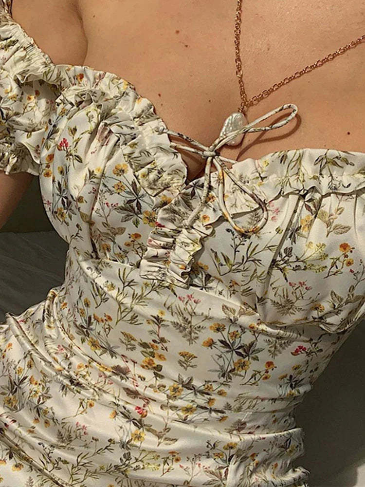 Off Shoulder Floral Summer Dress