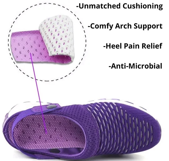 Women's Summer Breathable Mesh Air Cushion Outdoor Walking Slippers Orthopedic Walking Sandals