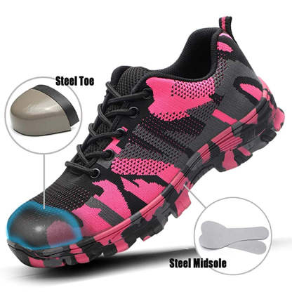 Safety Steel Toe  Camo Work Shoes