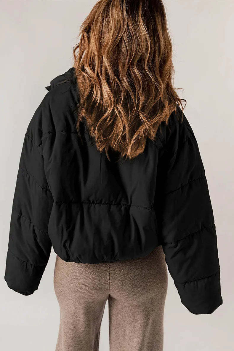 Puffer Jacket with Cinched Waist