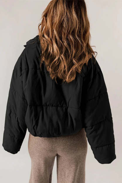 Puffer Jacket with Cinched Waist