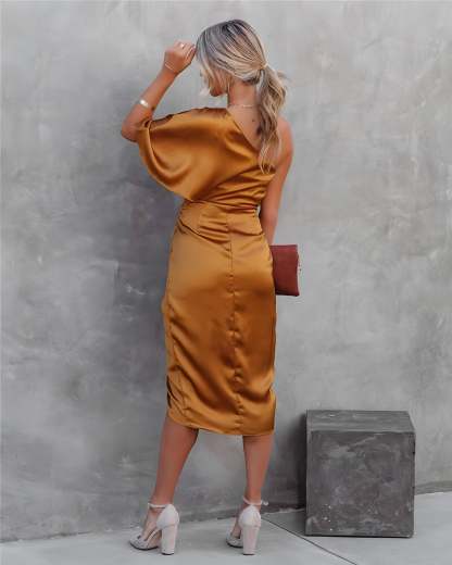 Chic Cocktail Asymmetrical Dress