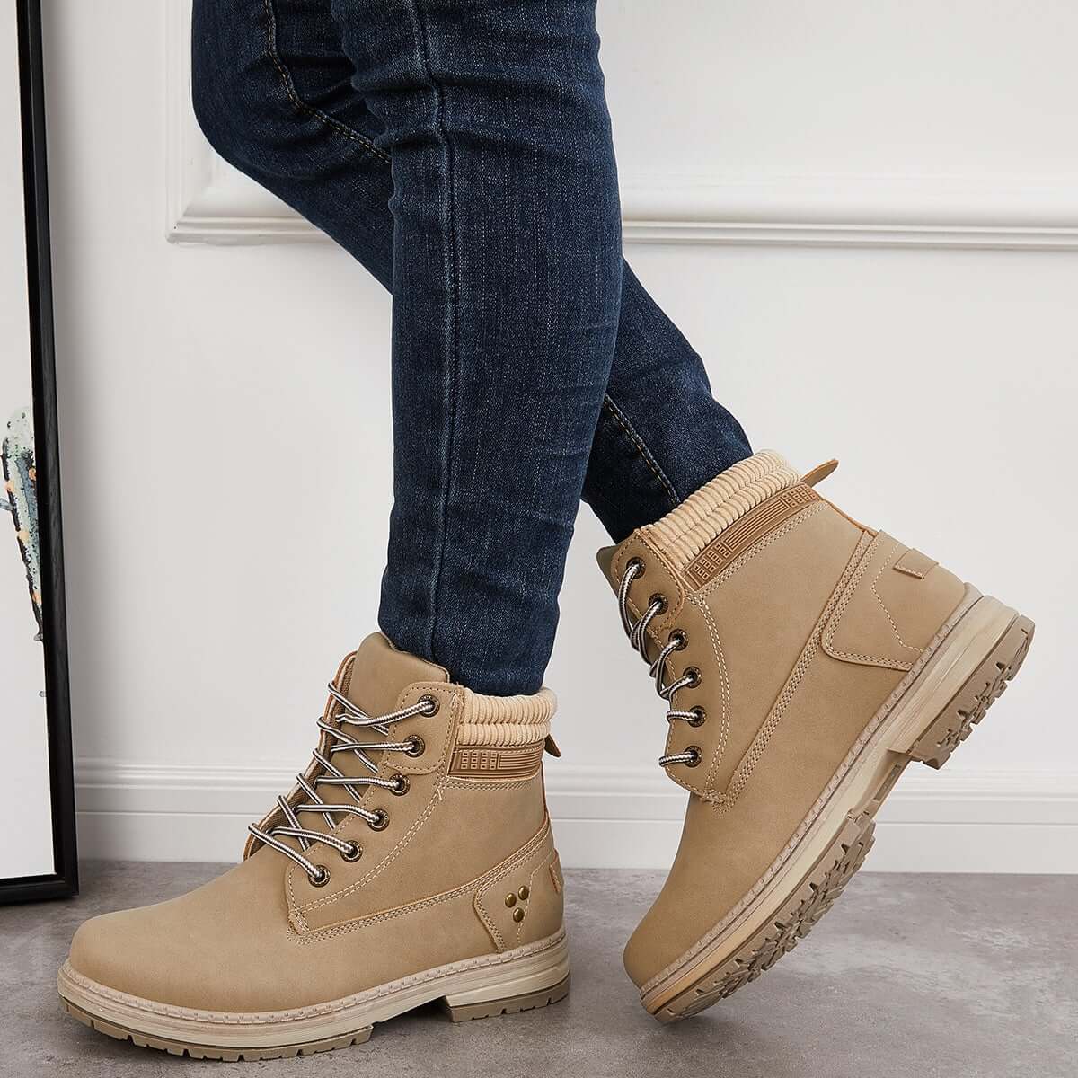 Classic Non Slip Ankle Work Boots Waterproof Hiking Combat Boots