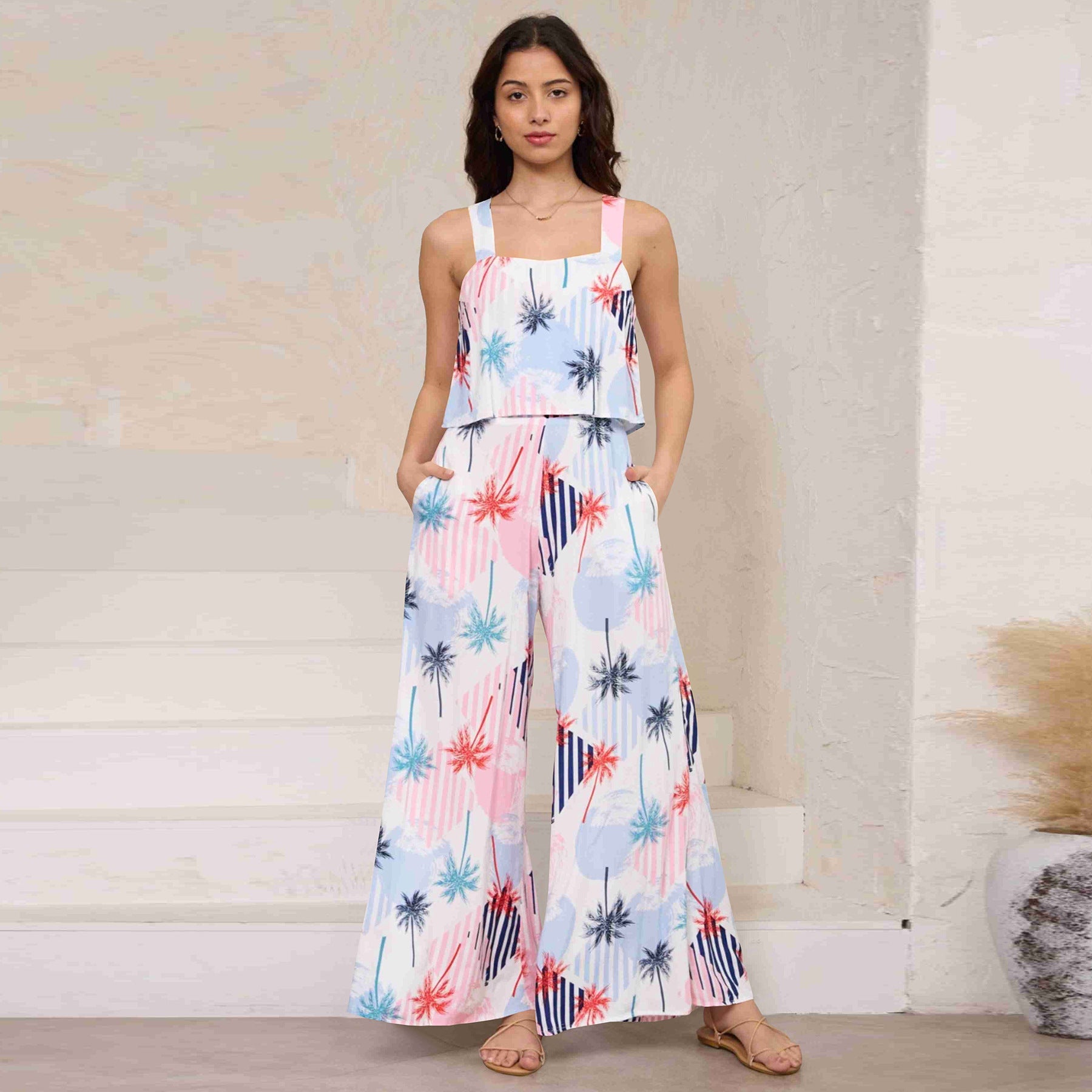 Flowy Summer Wide-Leg Jumpsuit