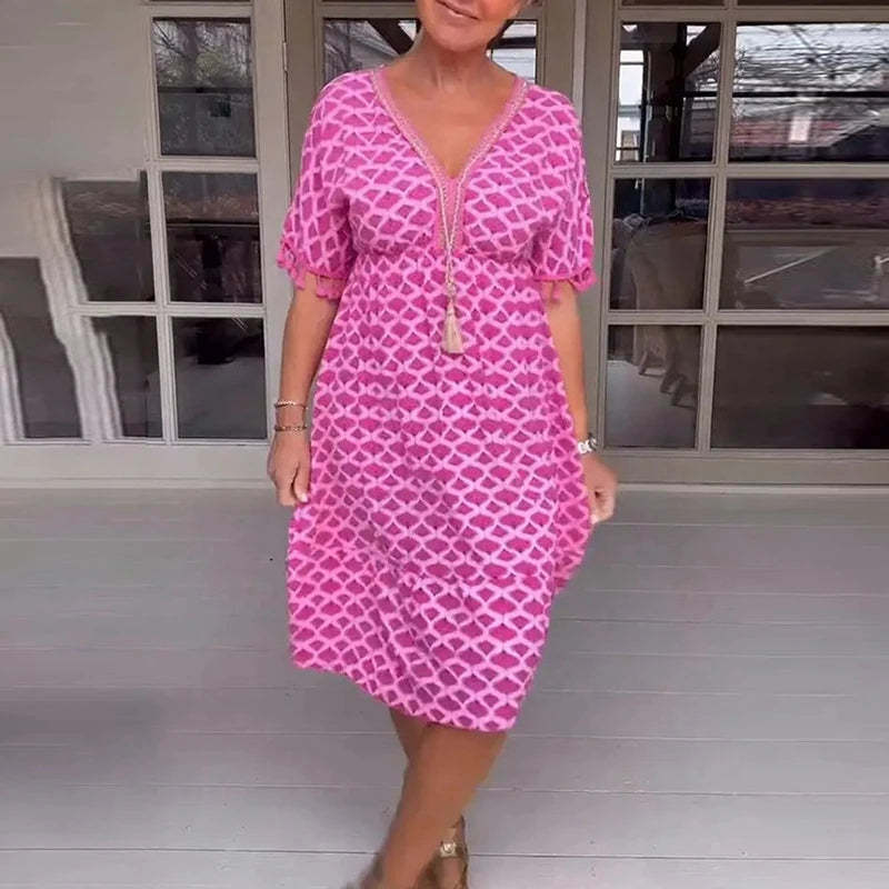 Floral V-neck Dress