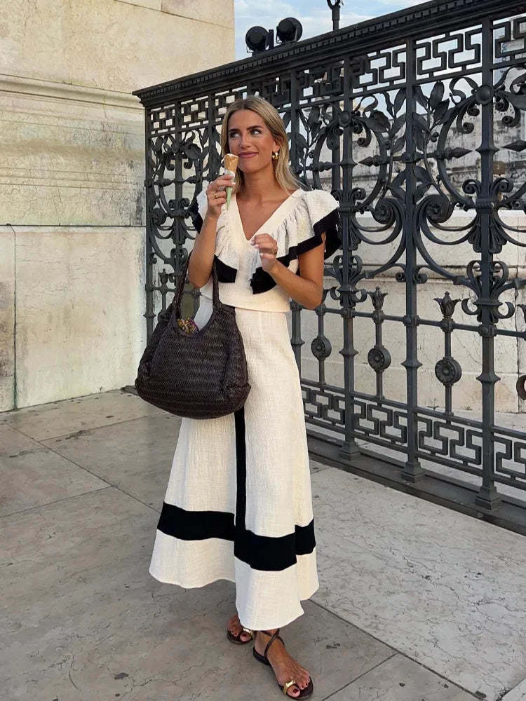 Chic Ruffled Maxi Dress