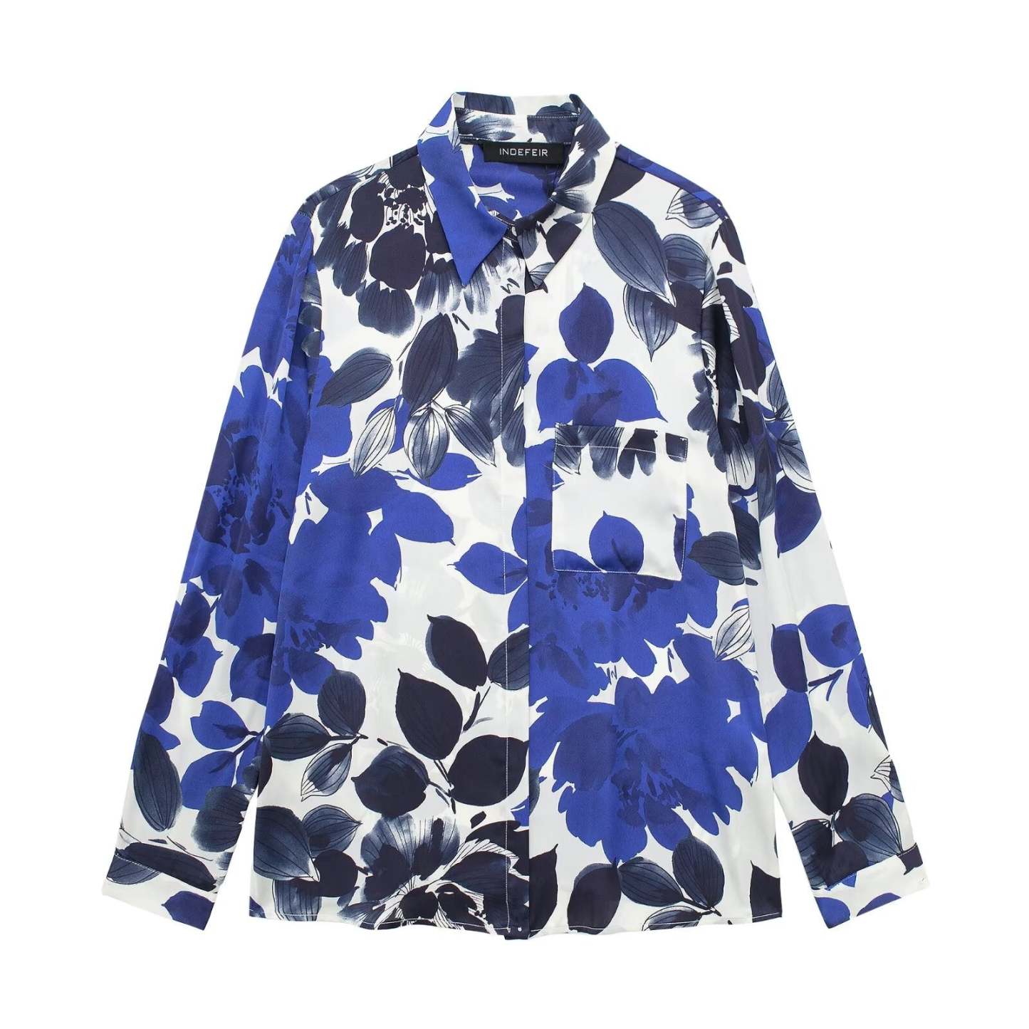 Floral Silk-Like Blouse