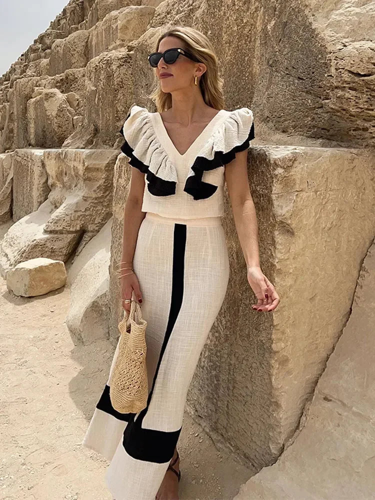 Chic Ruffled Maxi Dress