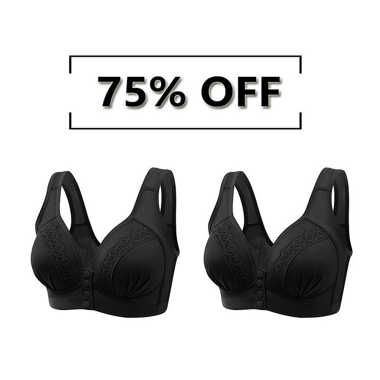 Front Button Breathable Skin-Friendly Cotton Bra