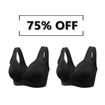 Front Button Breathable Skin-Friendly Cotton Bra