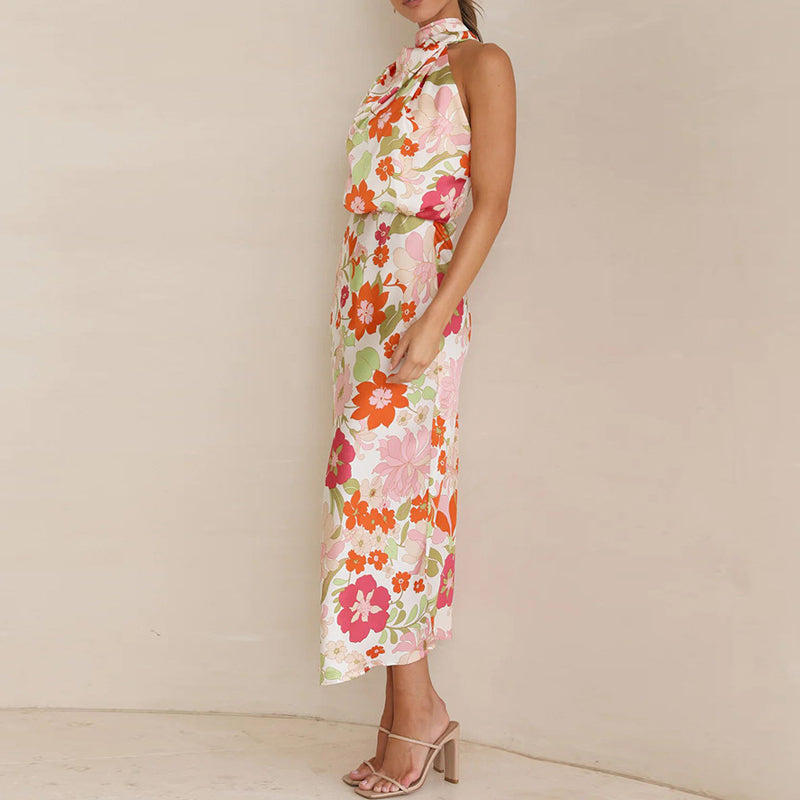 Floral Satin Dress