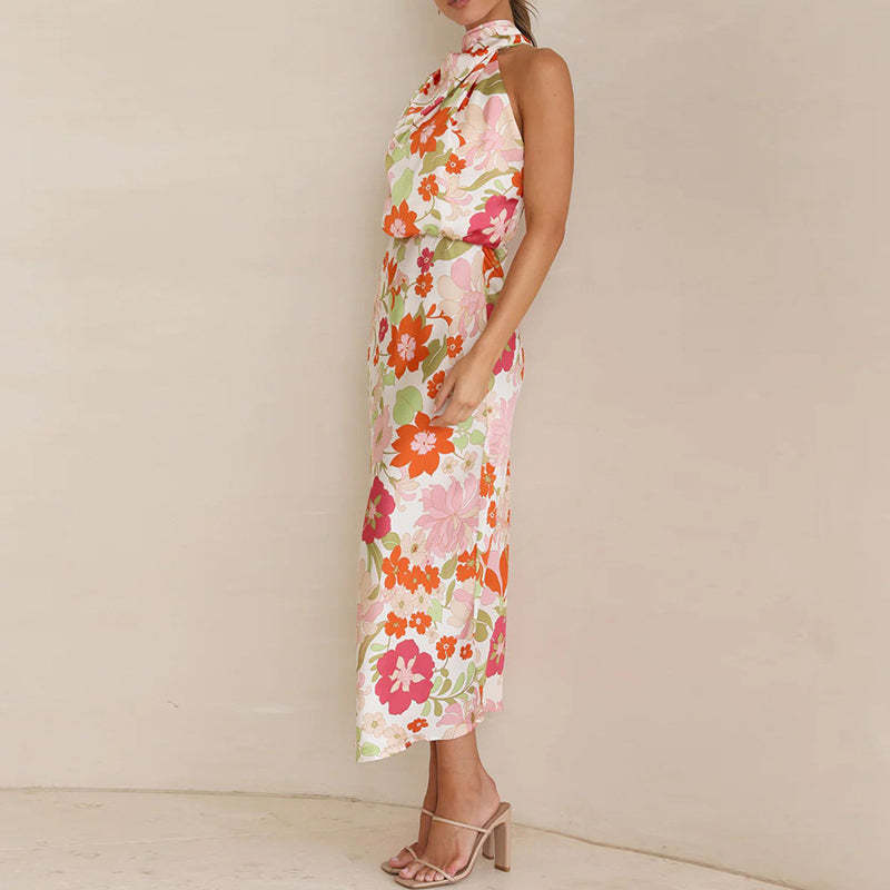 Floral Satin Dress