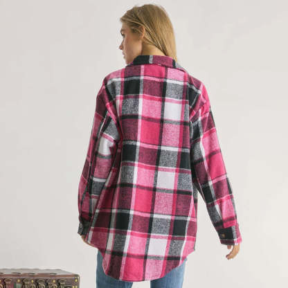 Plaid Charm OverSized Shirt Jacket