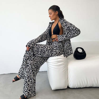 Leopard Print Lounge Set