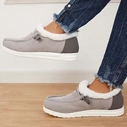 Women's Flat Slip-On Bootie Warm Lining Ankle Snow Boots