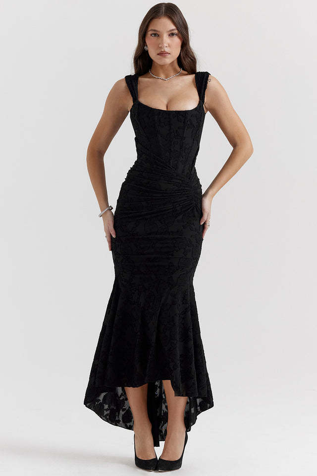 Elegant Asymmetrical Maxi Dress