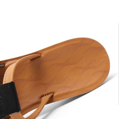 Orthopedic Open Toe Wedge Leather Sandals for Women - Casual Platform Shoes