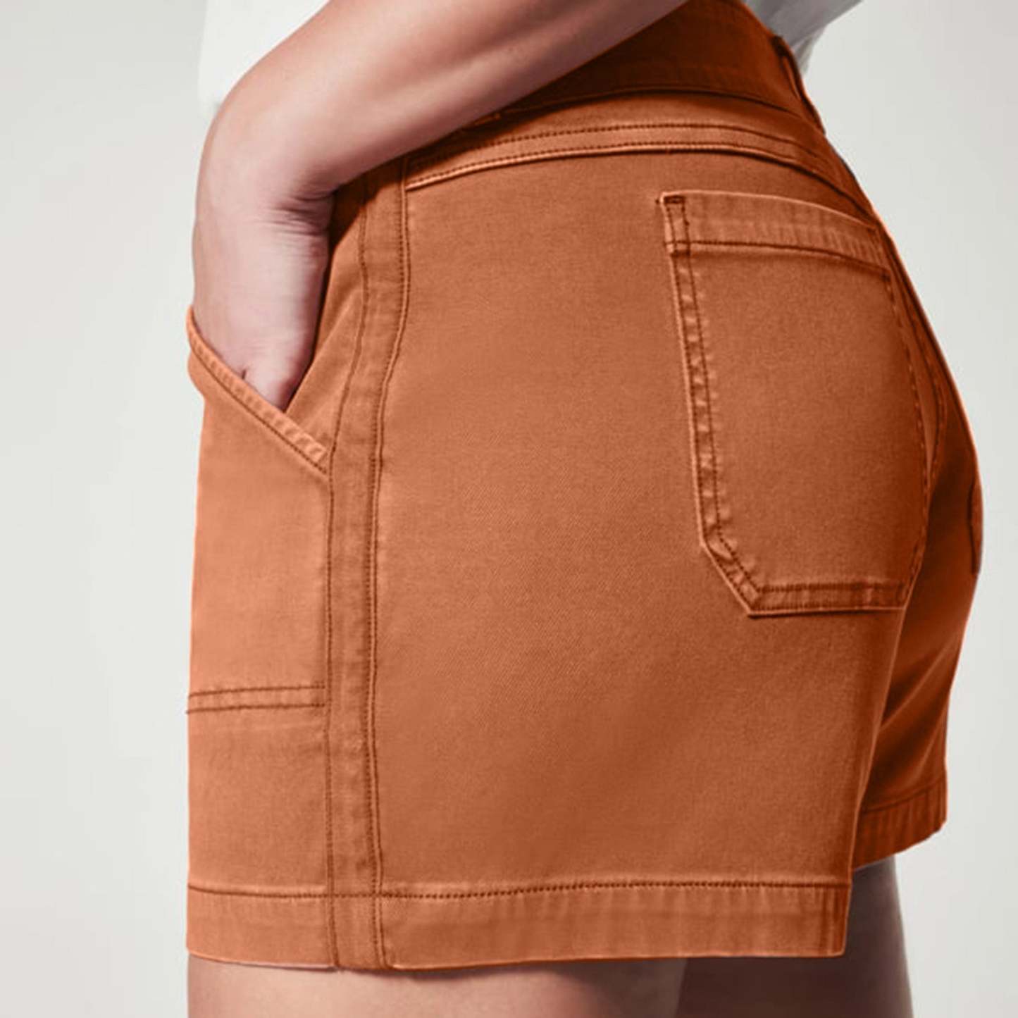 Stretch Pull-On Denim Shorts
