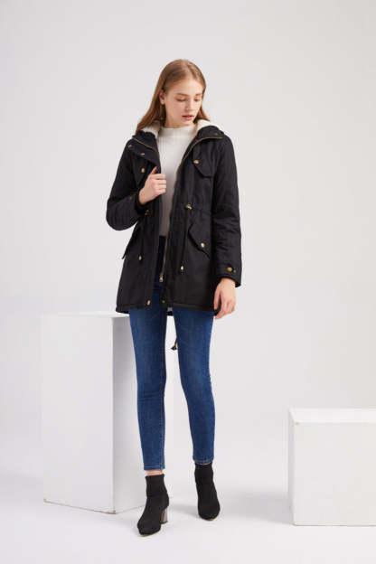 Casual Drawstring Hooded Jacket