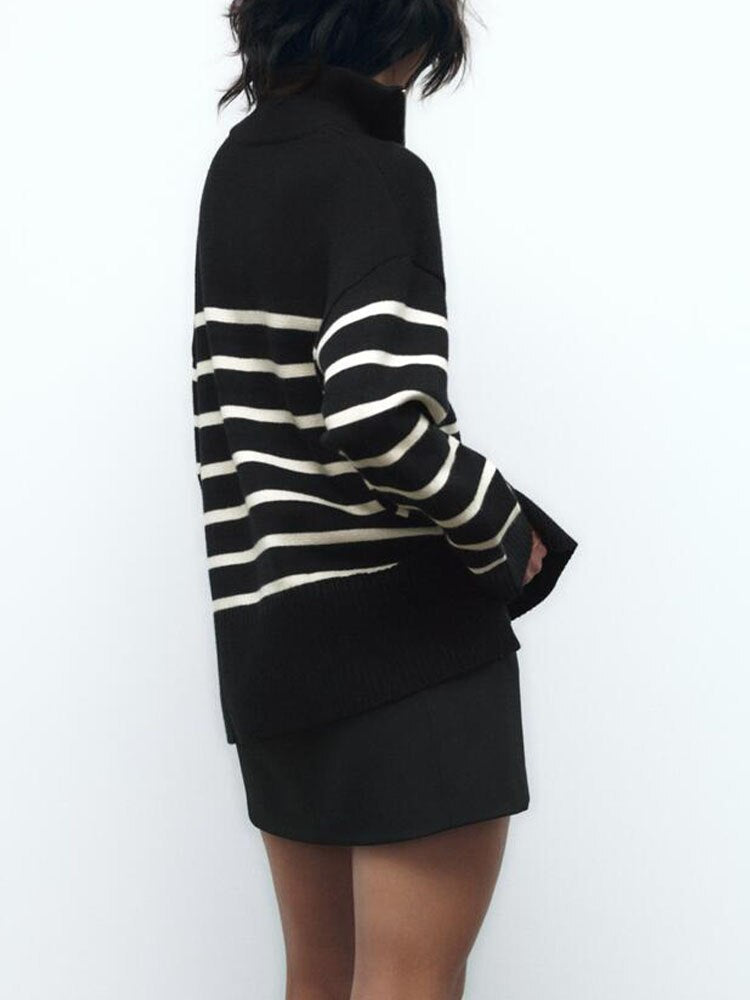 Striped Zip Jumper