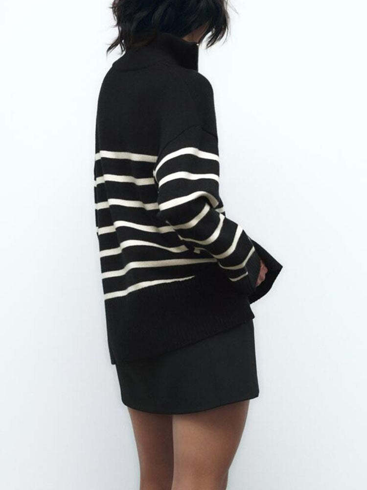 Striped Zip Jumper