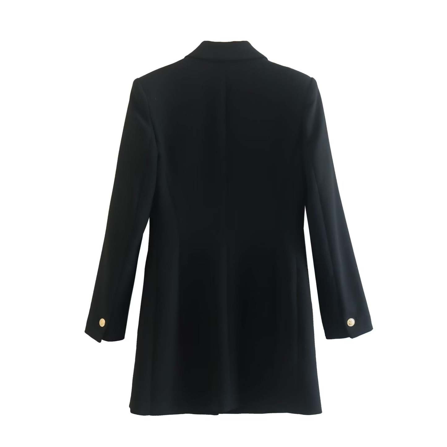 Long Ladies Blazer With Gold Button