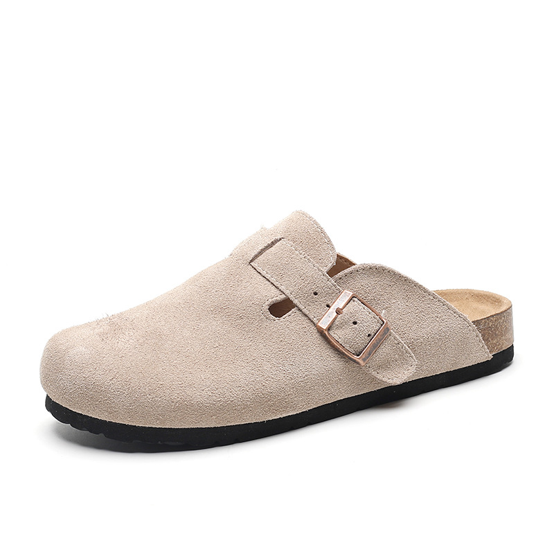 Orthopedic Sandals Women’s Suede Mules Slippers Cork With Arch Support